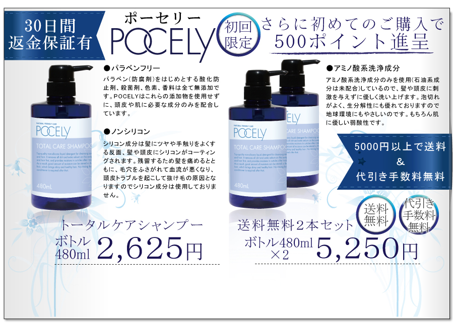 POCELYトータルケアシャンプー購入フォーム